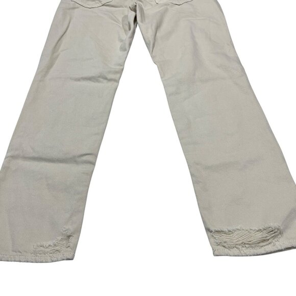 Hidden Tracey Jeans Womens 28 Cream Tracey High Rise Straight Distressed Denim - Picture 2 of 13